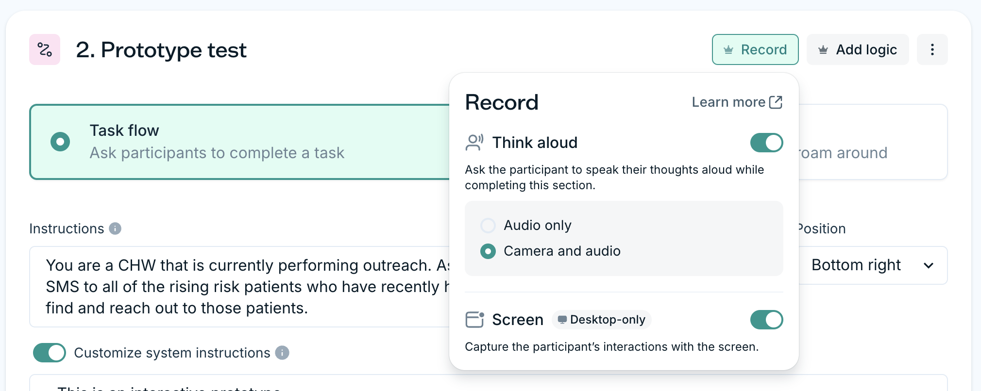 Remote unmoderated testing with Lissna